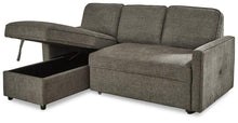 Load image into Gallery viewer, Kerle Charcoal 2-Piece Sectional with Pop Up Bed
