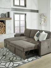 Load image into Gallery viewer, Kerle Charcoal 2-Piece Sectional with Pop Up Bed
