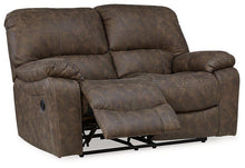 Load image into Gallery viewer, Kilmartin Chocolate Reclining Loveseat
