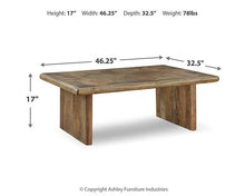 Load image into Gallery viewer, Lawland Light Brown Coffee Table
