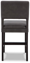 Load image into Gallery viewer, Leektree Gray/Brown Counter Height Bar Stool (Set of 2)
