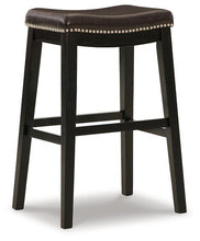 Load image into Gallery viewer, Lemante Dark Brown Bar Height Bar Stool

