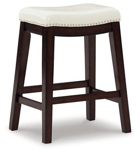 Lemante Ivory/Brown Counter Height Bar Stool (Set of 2)