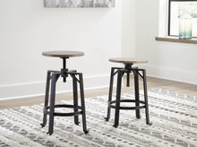Load image into Gallery viewer, Lesterton Light Brown/Black Counter Height Stool
