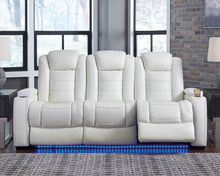 Load image into Gallery viewer, Party Time White Power Reclining Sofa and Loveseat
