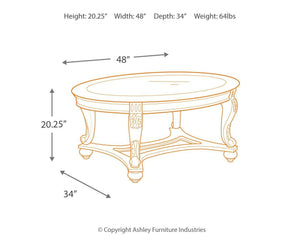 Norcastle - Oval Cocktail Table