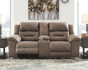 Stoneland - Dbl Rec Pwr Loveseat W/console