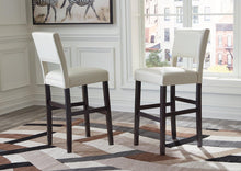 Load image into Gallery viewer, Leektree Ivory/Brown Bar Height Bar Stool (Set of 2)
