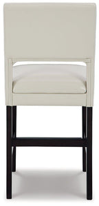 Leektree Ivory/Brown Counter Height Bar Stool