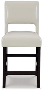 Leektree Ivory/Brown Counter Height Bar Stool (Set of 2)