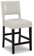 Load image into Gallery viewer, Leektree Ivory/Brown Counter Height Bar Stool (Set of 2)

