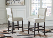 Load image into Gallery viewer, Leektree Ivory/Brown Counter Height Bar Stool (Set of 2)
