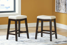 Load image into Gallery viewer, Lemante Ivory/Brown Counter Height Bar Stool
