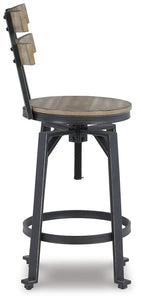 Lesterton Light Brown/Black Counter Height Bar Stool (Set of 2)