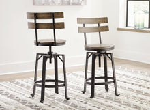 Load image into Gallery viewer, Lesterton Light Brown/Black Counter Height Bar Stool (Set of 2)
