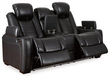 Load image into Gallery viewer, Party Time Midnight Power Reclining Sofa and Loveseat with Power Recliner
