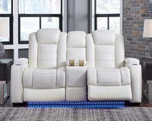 Load image into Gallery viewer, Party Time White Power Reclining Sofa and Loveseat
