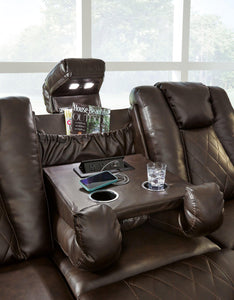 Mancin Reclining Sofa with Drop Down Table