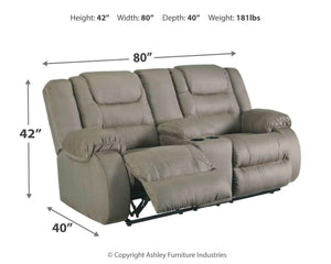 Mccade - Dbl Rec Loveseat W/console