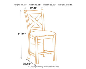 Moriville - Upholstered Barstool (2/cn)