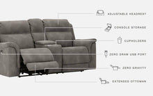 Load image into Gallery viewer, Next-gen - Pwr Rec Loveseat/con/adj Hdrst

