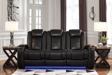 Load image into Gallery viewer, Party Time Midnight Power Reclining Sofa and Loveseat with Power Recliner
