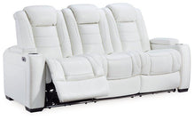 Load image into Gallery viewer, Party Time White Power Reclining Sofa and Loveseat with Power Recliner

