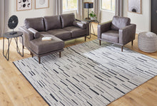 Load image into Gallery viewer, Pomfret Black/Cream/Gray 7&#39;8&quot; x 10&#39; Rug
