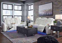 Load image into Gallery viewer, Party Time White Power Reclining Sofa and Loveseat
