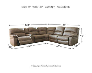 Segburg - Left Arm Facing Power Sofa 4 Pc Sectional