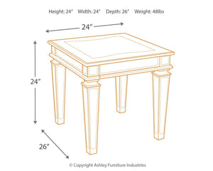 Tessani - Rectangular End Table