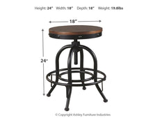 Load image into Gallery viewer, Valebeck - Swivel Barstool (2/cn)
