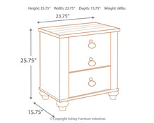 Load image into Gallery viewer, Willowton - Two Drawer Night Stand

