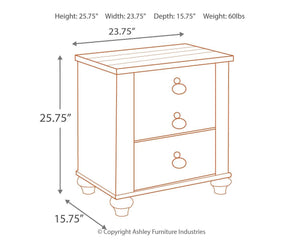 Willowton - Two Drawer Night Stand