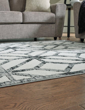 Load image into Gallery viewer, Reidland Black/Cream/Gray 5&#39;3&quot; x 7&#39;3&quot; Rug
