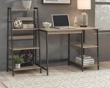 Load image into Gallery viewer, Soho Light Brown/Gunmetal Home Office Desk and Shelf
