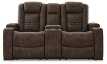 Load image into Gallery viewer, Soundcheck Earth Power Reclining Loveseat with Console
