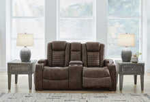 Load image into Gallery viewer, Soundcheck Earth Power Reclining Loveseat with Console
