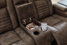 Load image into Gallery viewer, Soundcheck Earth Power Reclining Loveseat with Console
