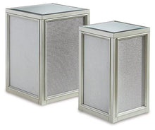 Load image into Gallery viewer, Traleena Silver Finish Nesting End Table (Set of 2)

