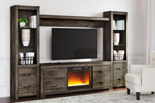 Load image into Gallery viewer, Trinell 4-Piece Entertainment Center with Electric Fireplace
