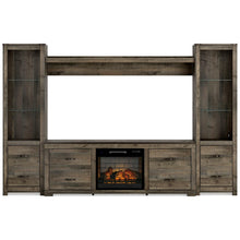 Load image into Gallery viewer, Trinell 4-Piece Entertainment Center with Electric Fireplace
