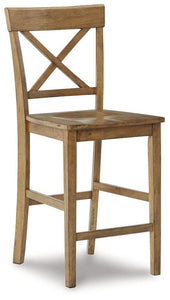 Shully Natural Counter Height Bar Stool