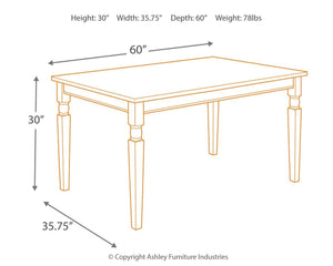 Whitesburg - Rectangular Dining Room Table