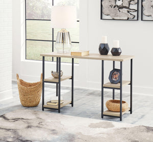 Waylowe - Home Office Desk - Double-shelf Pedestal