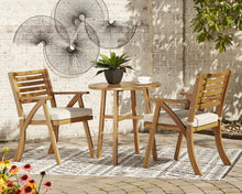 Load image into Gallery viewer, Vallerie Brown Outdoor Chairs with Table Set (Set of 3)
