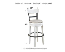 Load image into Gallery viewer, Valebeck - Tall Uph Swivel Barstool(1/cn)
