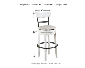 Valebeck - Tall Uph Swivel Barstool(1/cn)