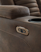 Load image into Gallery viewer, Soundcheck Earth Power Reclining Loveseat with Console
