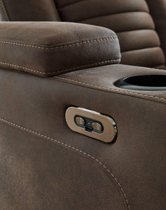 Soundcheck Earth Power Reclining Loveseat with Console